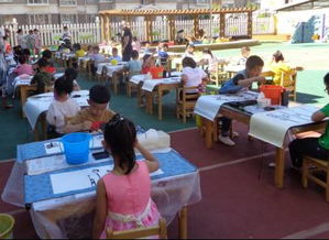 艺术月 东胜区铁西实幼蒙氏园扎染与水墨画活动，传承文化，感受魅力